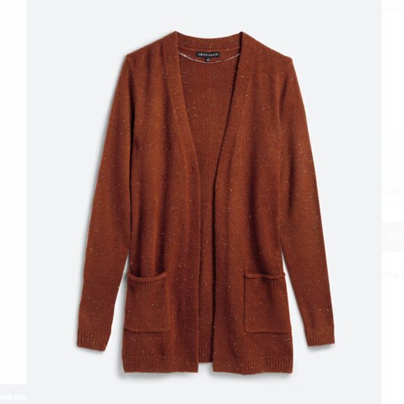 Love Ellie 'Wells' Confetti Cardigan - Burnt Orange - Womens Size L - Picture 1 of 8